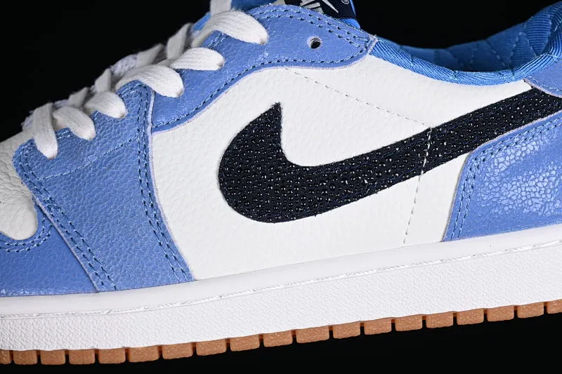 All categories Air Jordan Jordan series basketball shoes Air Jordan 1 Low Z version Air Jordan 1 Low AJ1 Joe 1 black and white blue burst pattern low-top cultural basketball shoes DZ0791-102